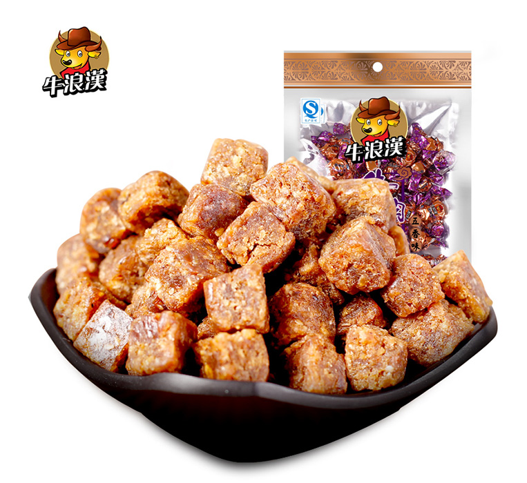 重慶特產(chǎn) 牛浪漢牛肉干 五香糖果牛肉粒 65g 四川風(fēng)味小吃零食
